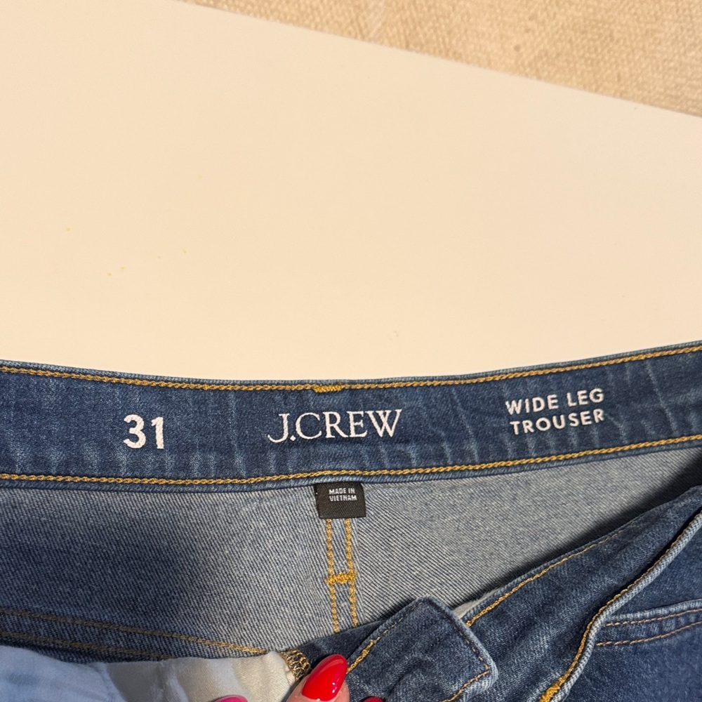J. Crew Women's 31 12/14Blue Wide Leg Jeans - Picture 4 of 4